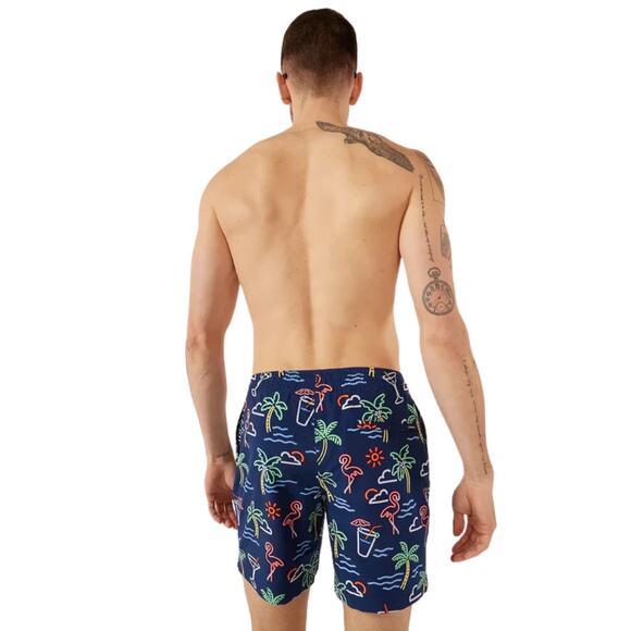 Chubbies The Classic Swim Trunk in Neon Lights Navy Blue 5.5" Inseam Size Small - Picture 3 of 6